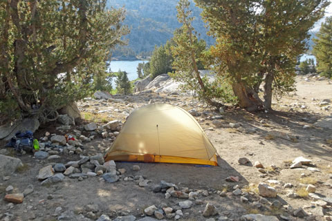 Rae Lakes campsite, Kings Canyon National Park, California