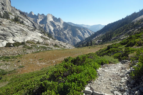 Descending Elizabeth Pass, Sequoia National Park, California