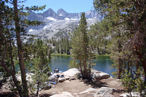 Camp at Fourth Lake, Big Pine Lakes, John Muir  Wilderness, California
