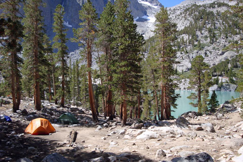 Camp at Third Lake, Big Pine Lakes, John Muir  Wilderness, California