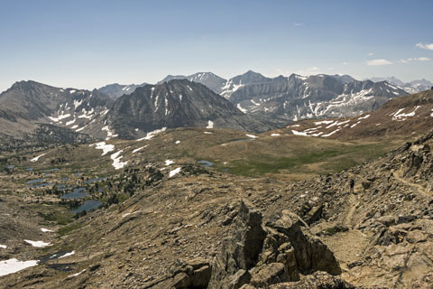 view south from Pinchot Pass, Kings Canyon National Park, California